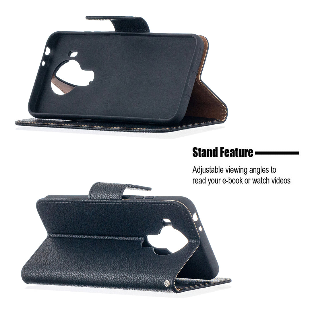 Litchi Surface with Wallet Leather Stand Case for Nokia 5.4