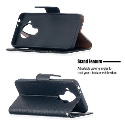 Litchi Surface with Wallet Leather Stand Case for Nokia 5.4