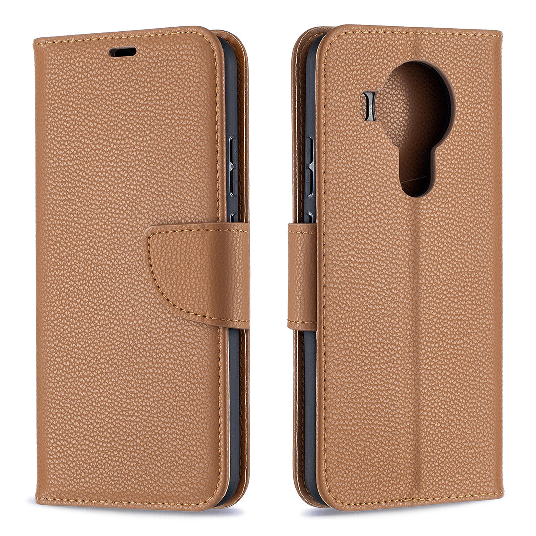 Litchi Surface with Wallet Leather Stand Case for Nokia 5.4