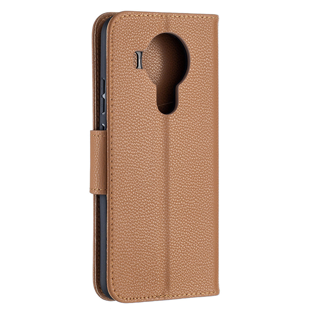 Litchi Surface with Wallet Leather Stand Case for Nokia 5.4