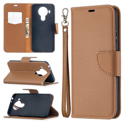 Litchi Surface with Wallet Leather Stand Case for Nokia 5.4