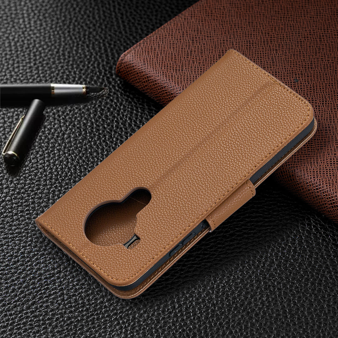 Litchi Surface with Wallet Leather Stand Case for Nokia 5.4