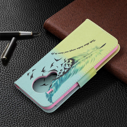 Pattern Printing Magnetic PU Leather Stand Wallet Phone Case Shell for Nokia 5.4