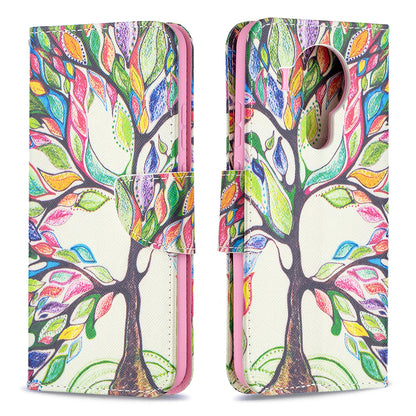 Pattern Printing Magnetic PU Leather Stand Wallet Phone Case Shell for Nokia 5.4