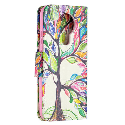 Pattern Printing Magnetic PU Leather Stand Wallet Phone Case Shell for Nokia 5.4