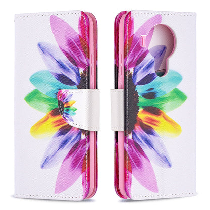 Pattern Printing Magnetic PU Leather Stand Wallet Phone Case Shell for Nokia 5.4