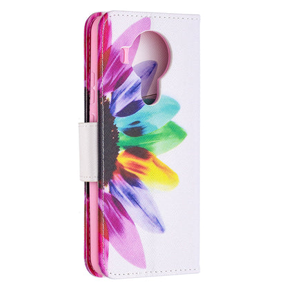 Pattern Printing Magnetic PU Leather Stand Wallet Phone Case Shell for Nokia 5.4