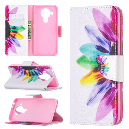 Pattern Printing Magnetic PU Leather Stand Wallet Phone Case Shell for Nokia 5.4
