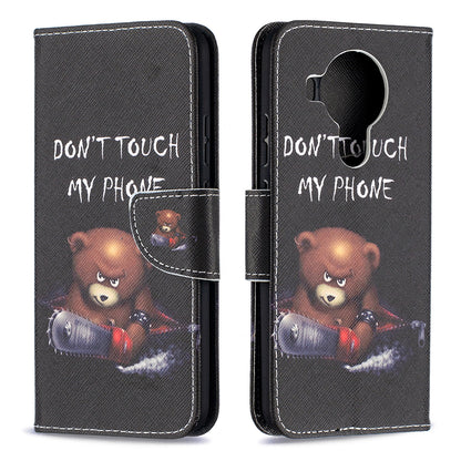 Pattern Printing Magnetic PU Leather Stand Wallet Phone Case Shell for Nokia 5.4