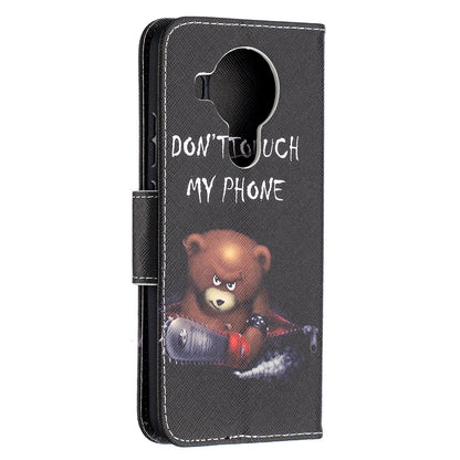 Pattern Printing Magnetic PU Leather Stand Wallet Phone Case Shell for Nokia 5.4