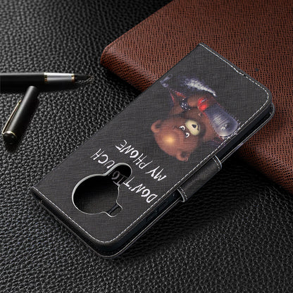 Pattern Printing Magnetic PU Leather Stand Wallet Phone Case Shell for Nokia 5.4