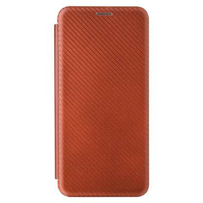 Anti-Scratch Carbon Fiber Texture Auto-absorbed Card Holder Cover Case for Nokia 6.3 / G10 / G20