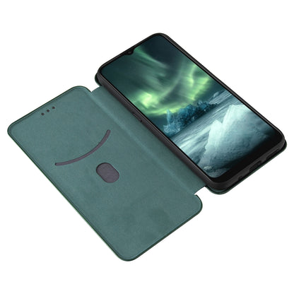 Anti-Scratch Carbon Fiber Texture Auto-absorbed Card Holder Cover Case for Nokia 6.3 / G10 / G20