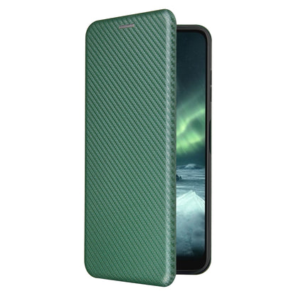 Anti-Scratch Carbon Fiber Texture Auto-absorbed Card Holder Cover Case for Nokia 6.3 / G10 / G20