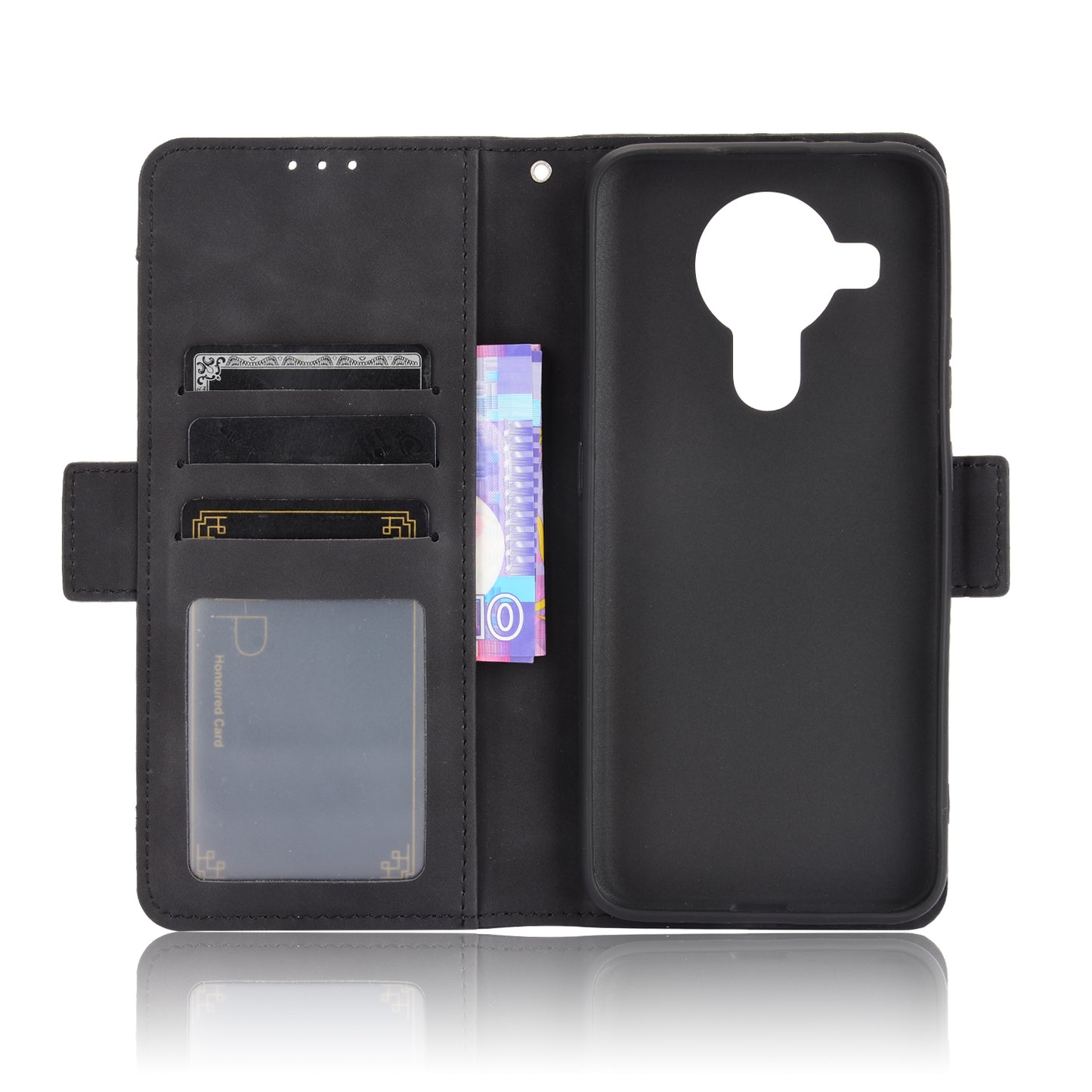 Leather Wallet Protective Case with Multiple Card Slots for Nokia 7.3