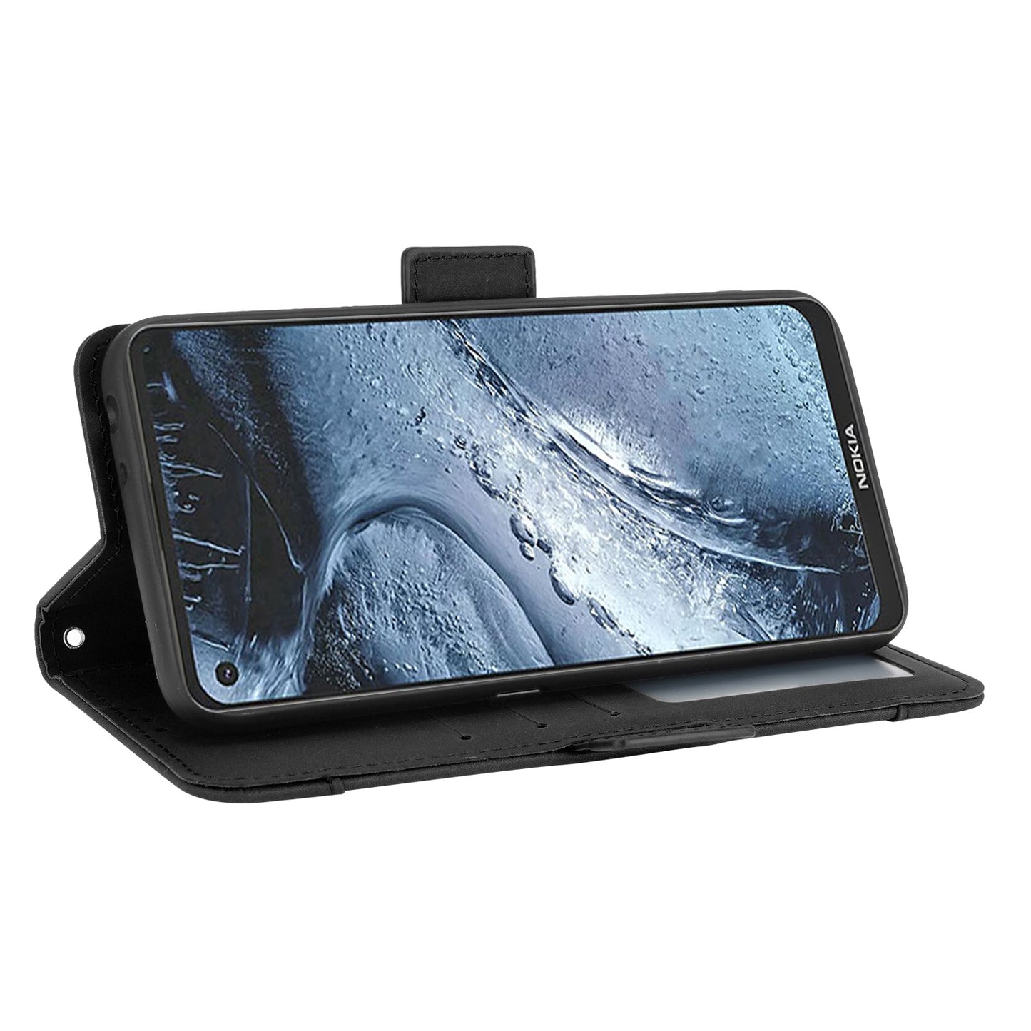 Leather Wallet Protective Case with Multiple Card Slots for Nokia 7.3