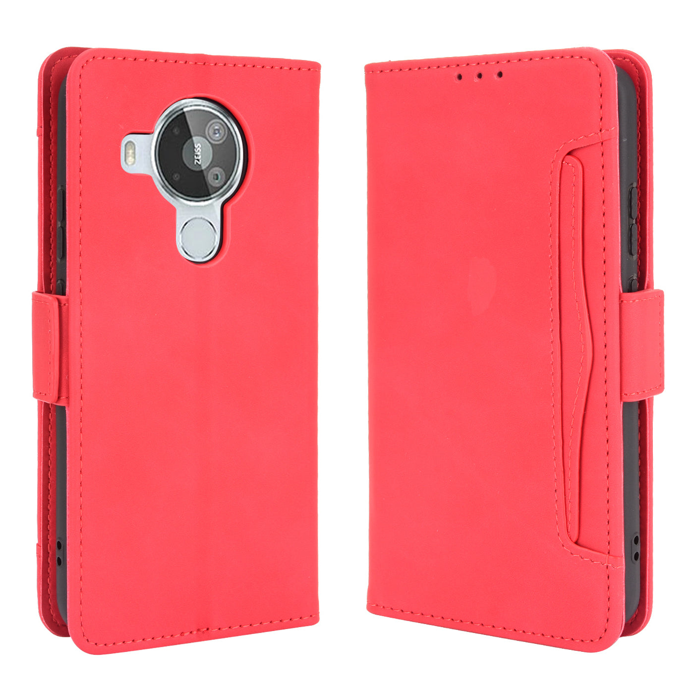 Leather Wallet Protective Case with Multiple Card Slots for Nokia 7.3