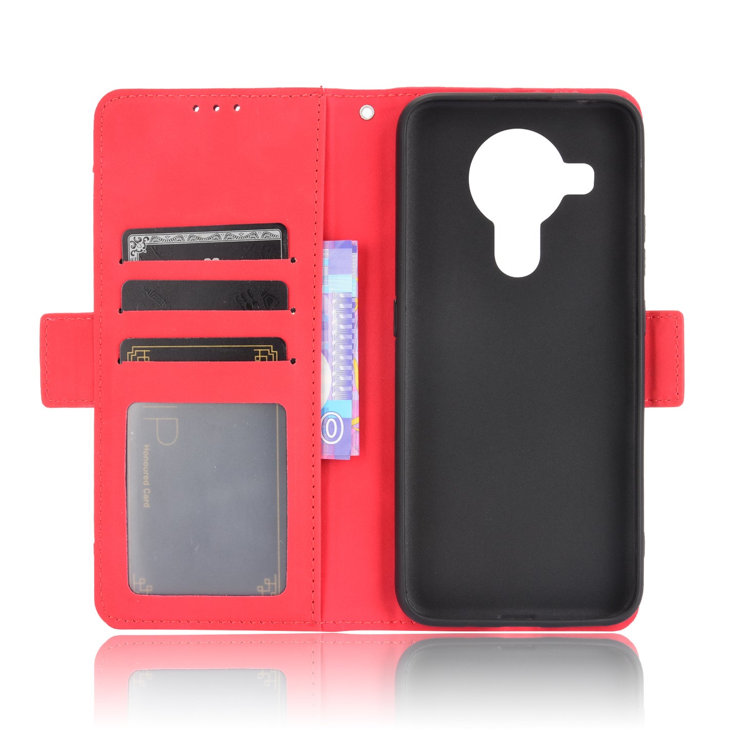 Leather Wallet Protective Case with Multiple Card Slots for Nokia 7.3