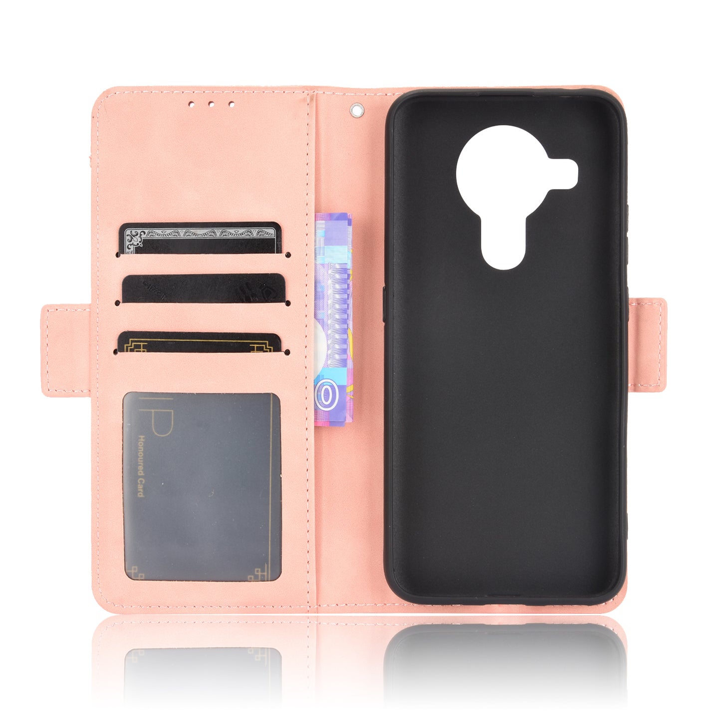 Leather Wallet Protective Case with Multiple Card Slots for Nokia 7.3