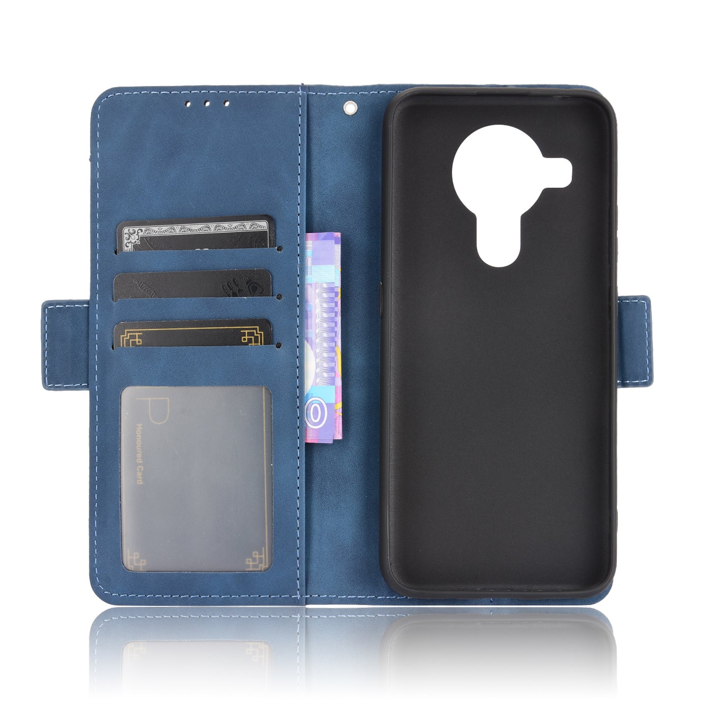Leather Wallet Protective Case with Multiple Card Slots for Nokia 7.3