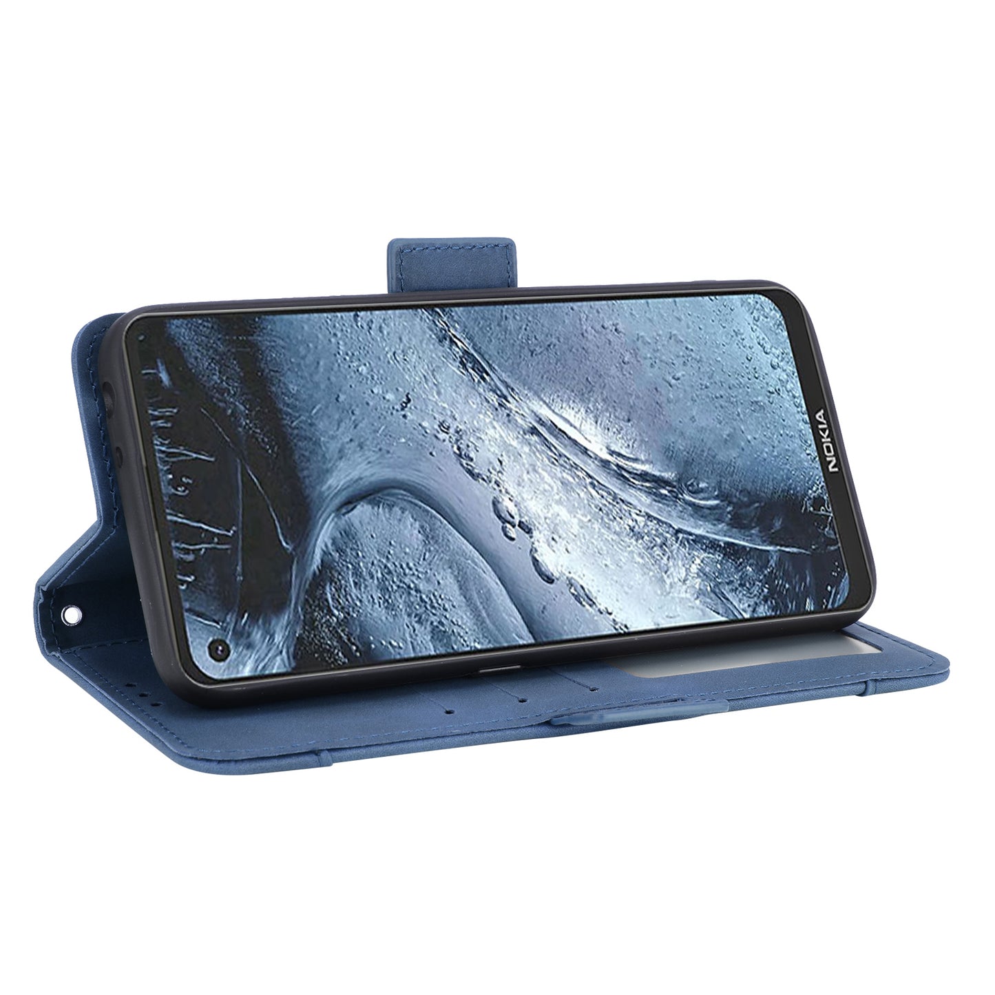 Leather Wallet Protective Case with Multiple Card Slots for Nokia 7.3