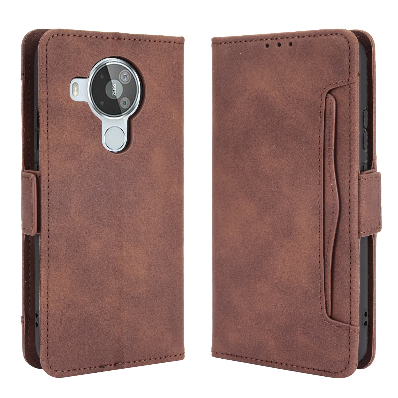 Leather Wallet Protective Case with Multiple Card Slots for Nokia 7.3