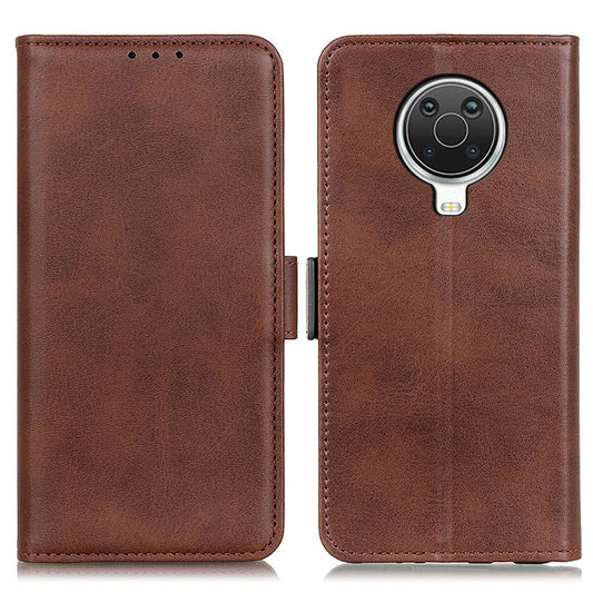 Magnetic Double Clasp Leather Wallet Case for Nokia 6.3 / G10 / G20