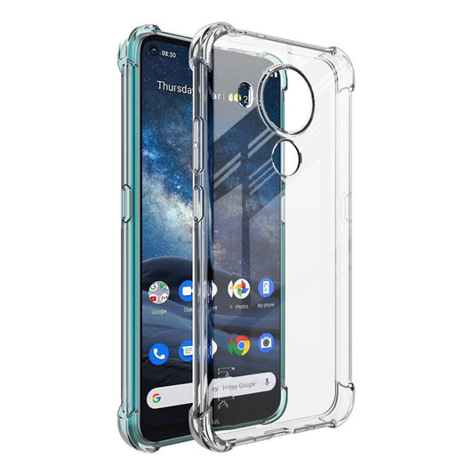 IMAK Full Coverage Protection Flexible TPU Case with High Transparency Screen Protector for Nokia 5.4