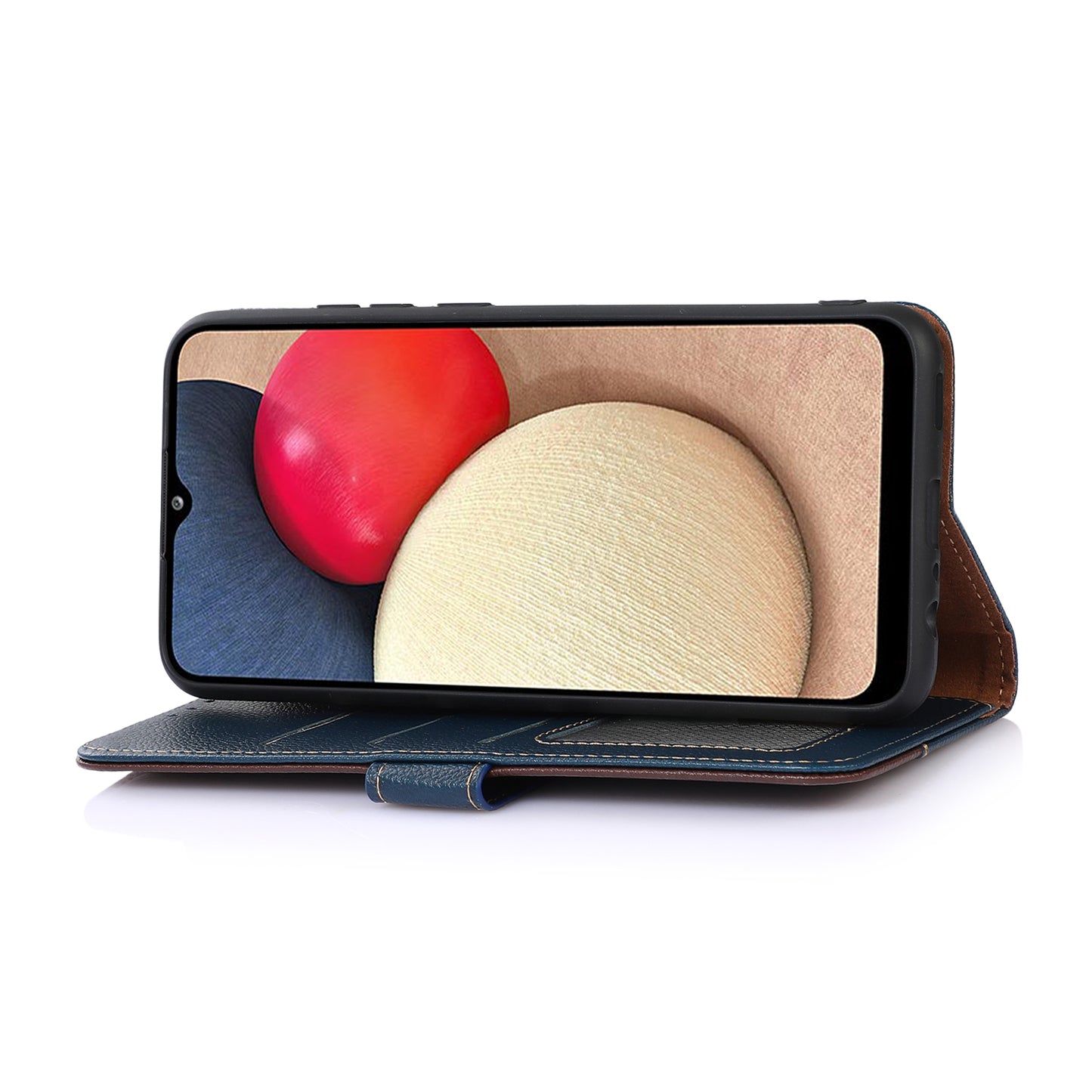 KHAZNEH RFID Anti-theft Swiping Function Design Leather Phone Case Litchi Skin Cover for Nokia X10/X20