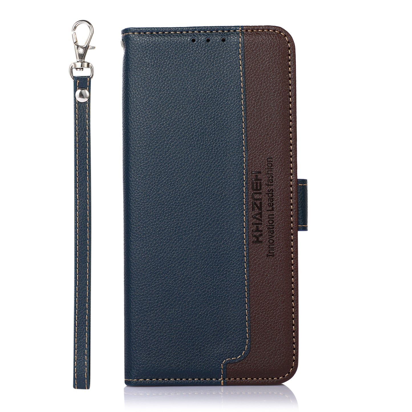 KHAZNEH RFID Anti-theft Swiping Function Design Leather Phone Case Litchi Skin Cover for Nokia X10/X20