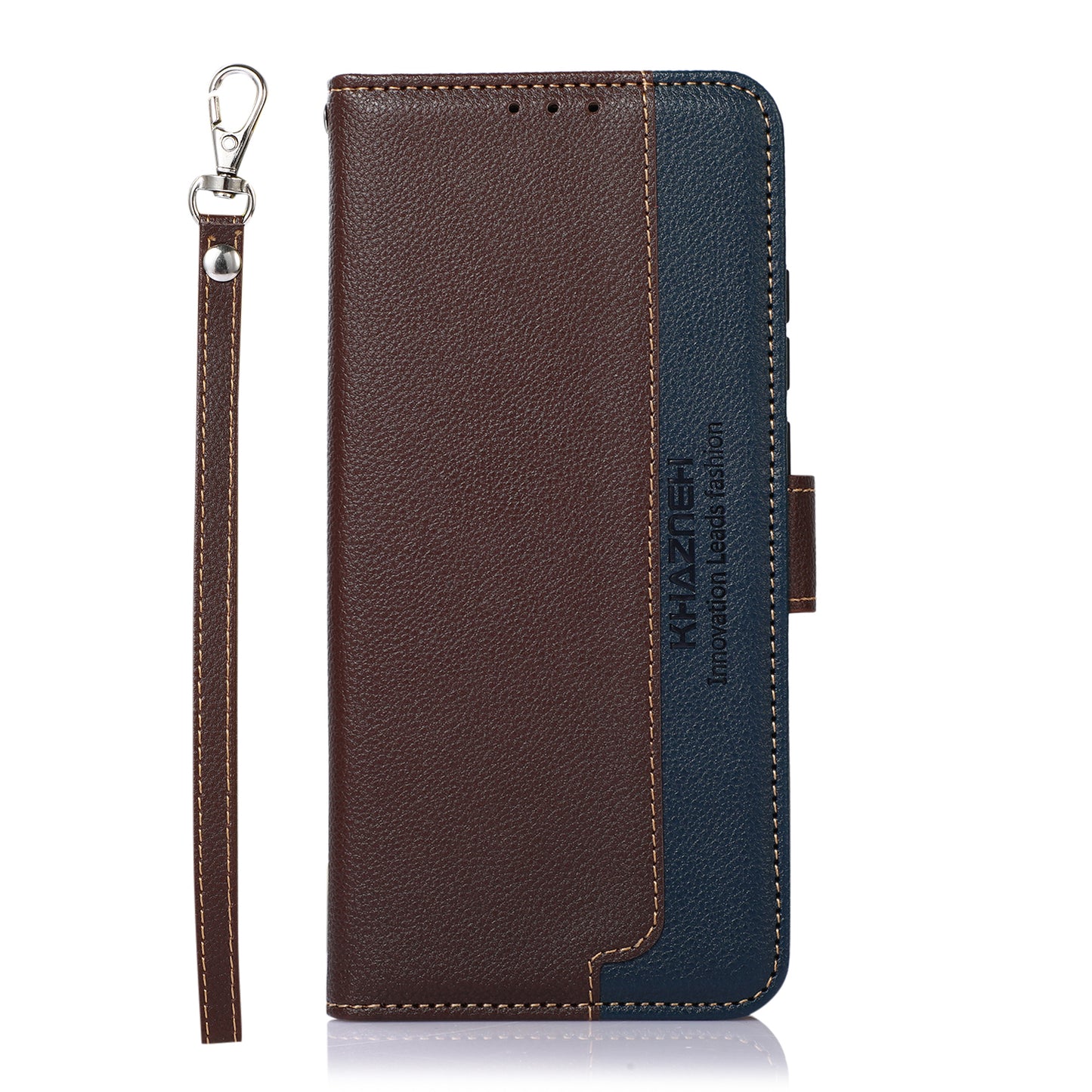 KHAZNEH RFID Anti-theft Swiping Function Design Leather Phone Case Litchi Skin Cover for Nokia X10/X20