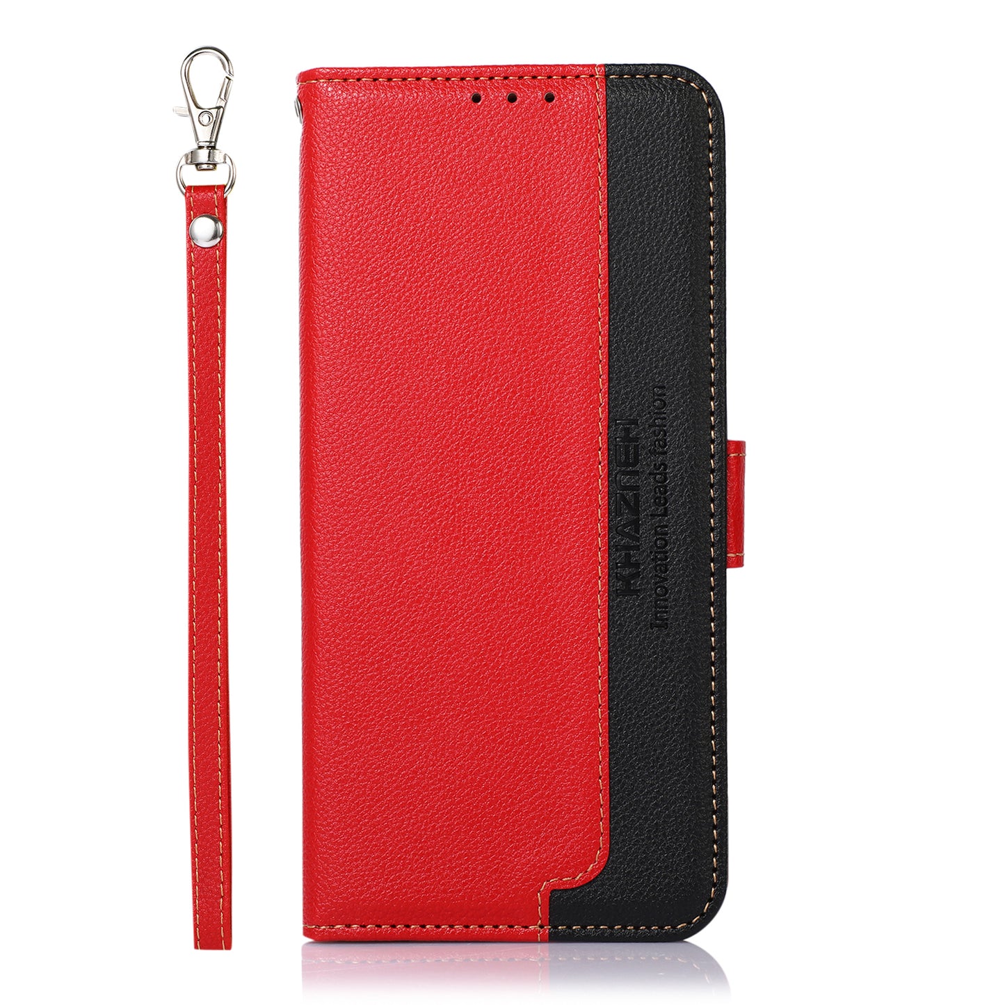 KHAZNEH RFID Anti-theft Swiping Function Design Leather Phone Case Litchi Skin Cover for Nokia X10/X20