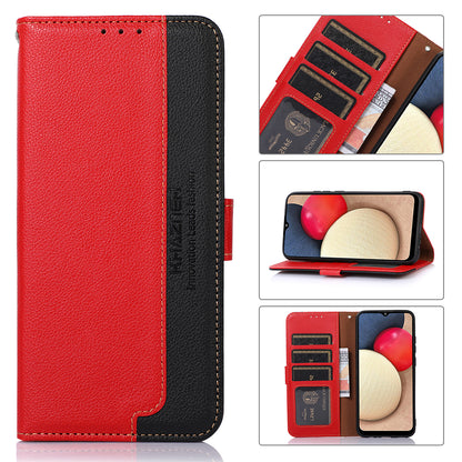 KHAZNEH RFID Anti-theft Swiping Function Design Leather Phone Case Litchi Skin Cover for Nokia X10/X20