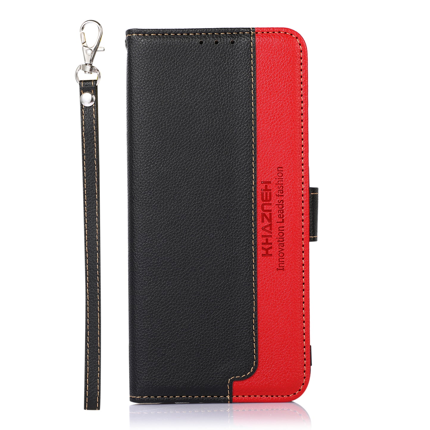 KHAZNEH RFID Anti-theft Swiping Function Design Leather Phone Case Litchi Skin Cover for Nokia X10/X20
