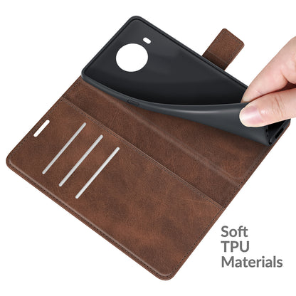 Leather Wallet Stand Protective Case Magnetic Square Clasp Cover for Nokia X10 / Nokia X20