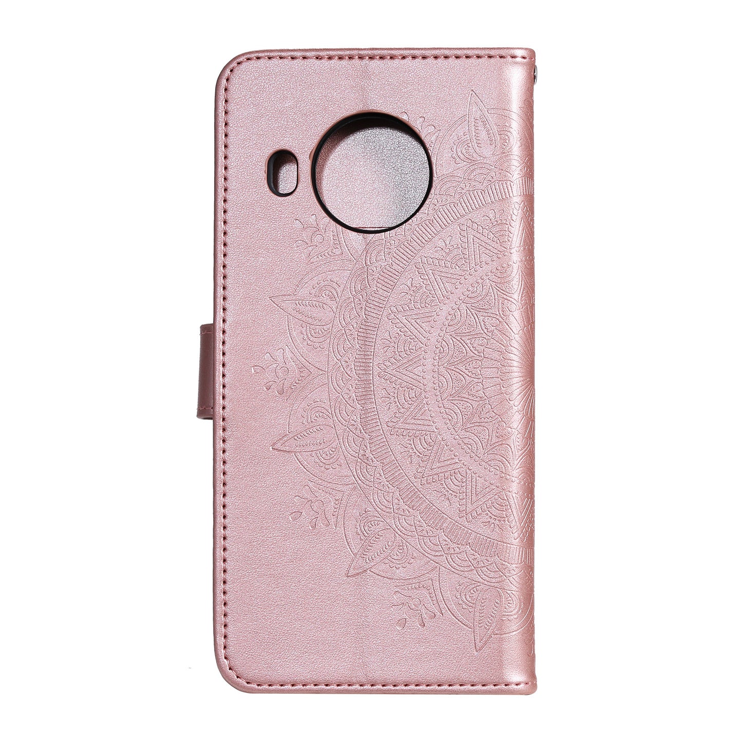 Imprinted Mandala Totem Pattern PU Leather Wallet Cover Case with Strap for Nokia X20
