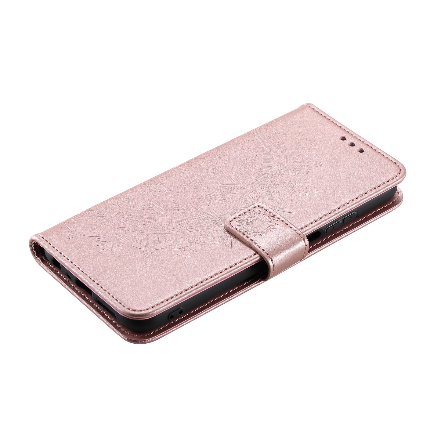 Imprinted Mandala Totem Pattern PU Leather Wallet Cover Case with Strap for Nokia X20