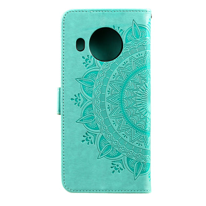 Imprinted Mandala Totem Pattern PU Leather Wallet Cover Case with Strap for Nokia X20