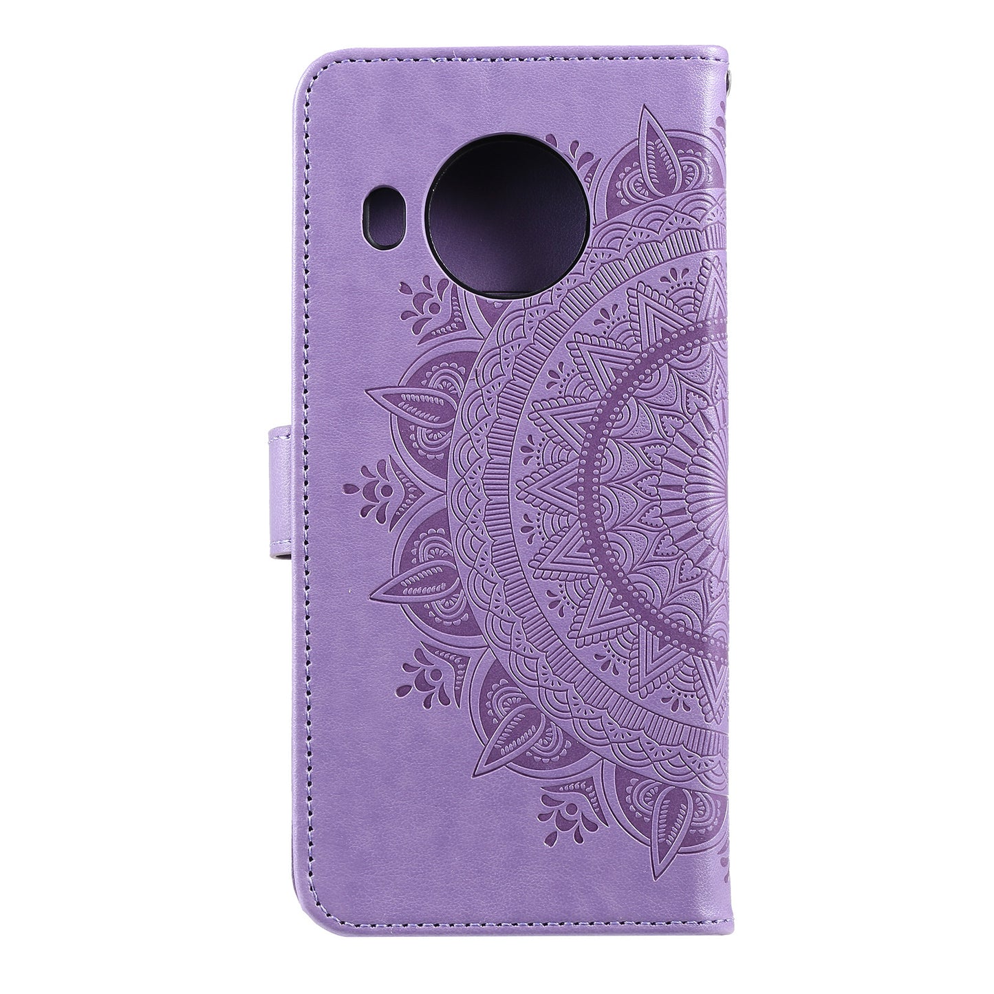 Imprinted Mandala Totem Pattern PU Leather Wallet Cover Case with Strap for Nokia X20