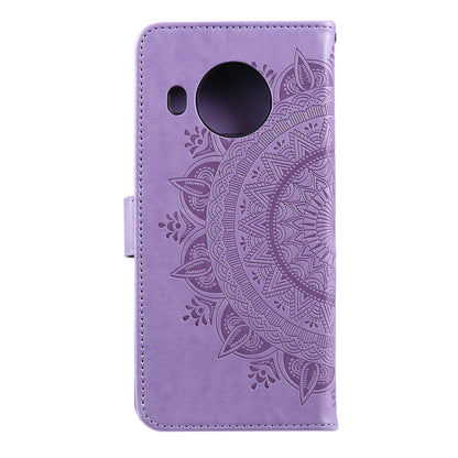Imprinted Mandala Totem Pattern PU Leather Wallet Cover Case with Strap for Nokia X20