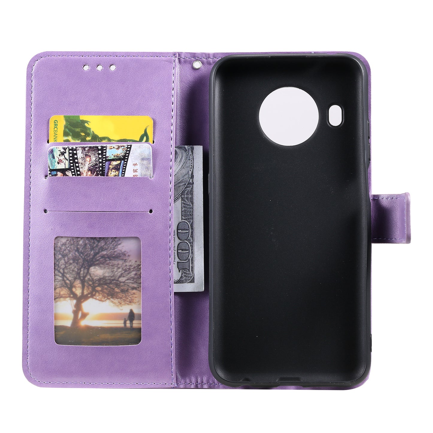 Imprinted Mandala Totem Pattern PU Leather Wallet Cover Case with Strap for Nokia X20