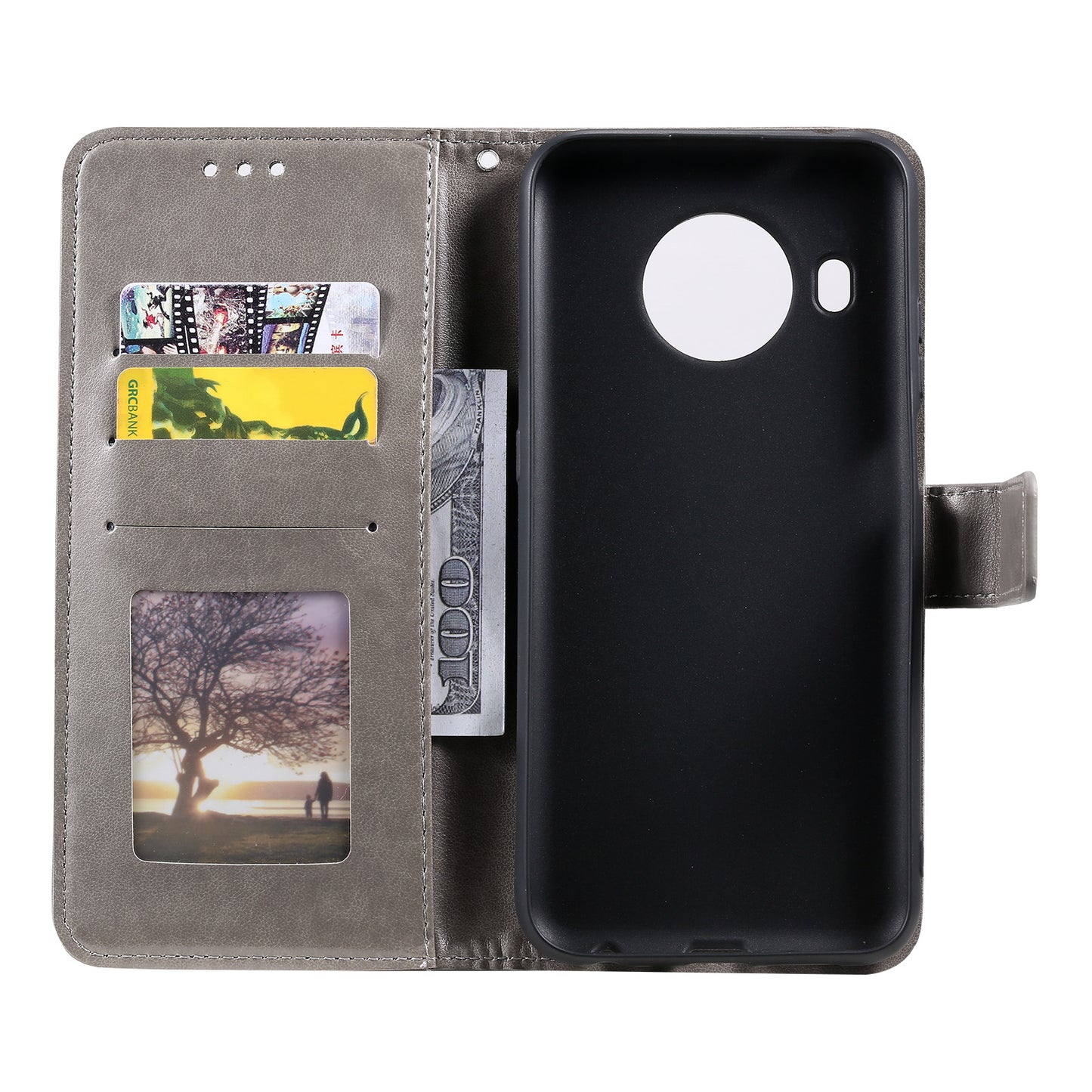 Imprinted Mandala Totem Pattern PU Leather Wallet Cover Case with Strap for Nokia X20