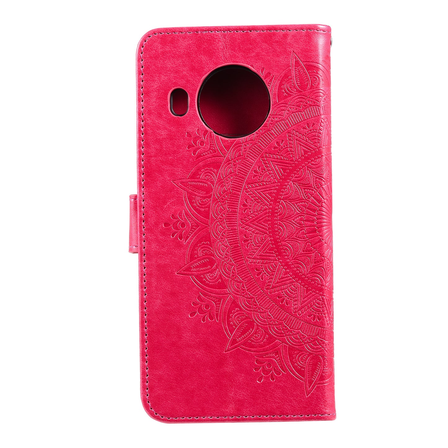 Imprinted Mandala Totem Pattern PU Leather Wallet Cover Case with Strap for Nokia X20