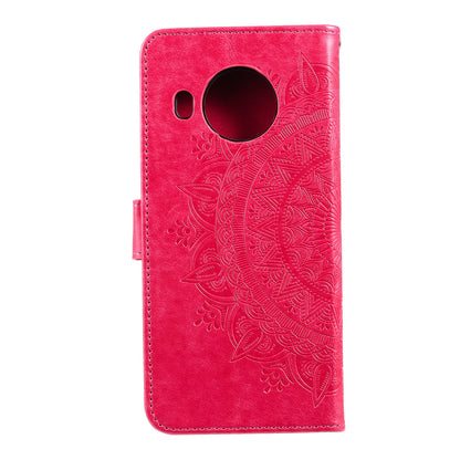 Imprinted Mandala Totem Pattern PU Leather Wallet Cover Case with Strap for Nokia X20