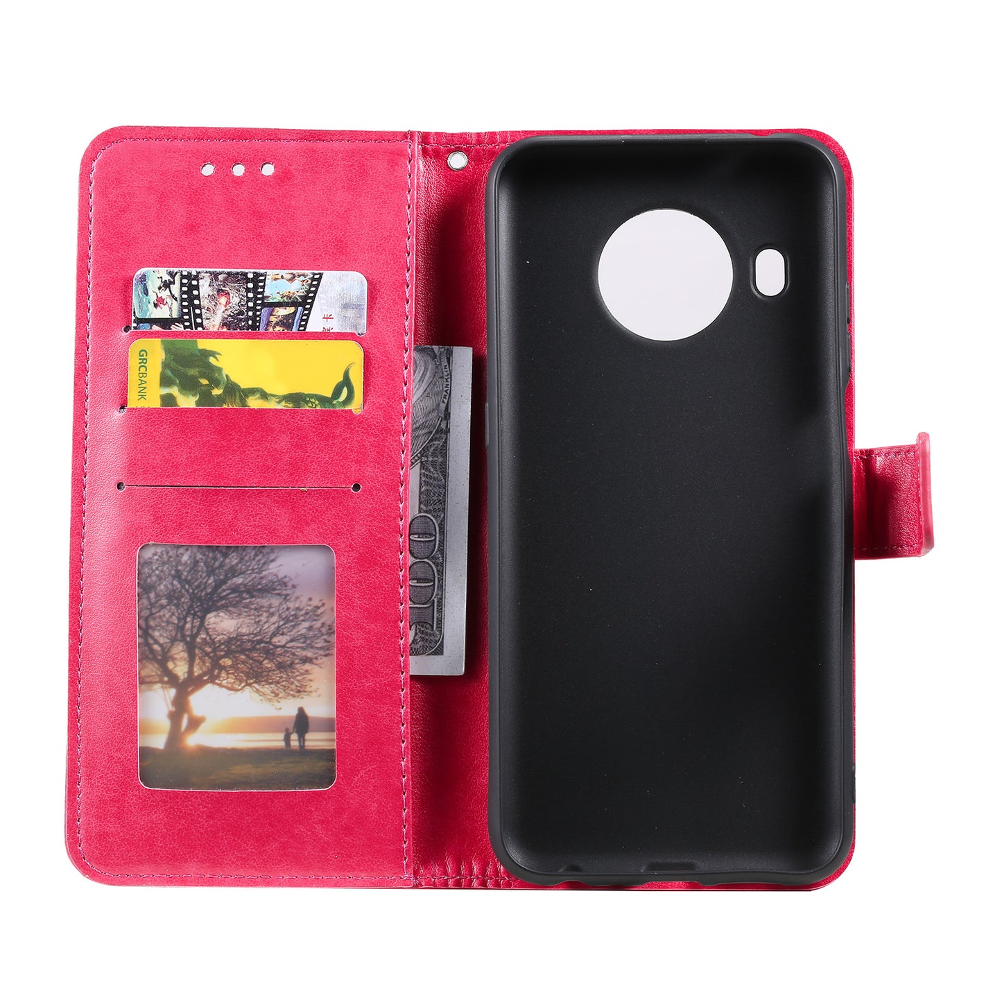 Imprinted Mandala Totem Pattern PU Leather Wallet Cover Case with Strap for Nokia X20