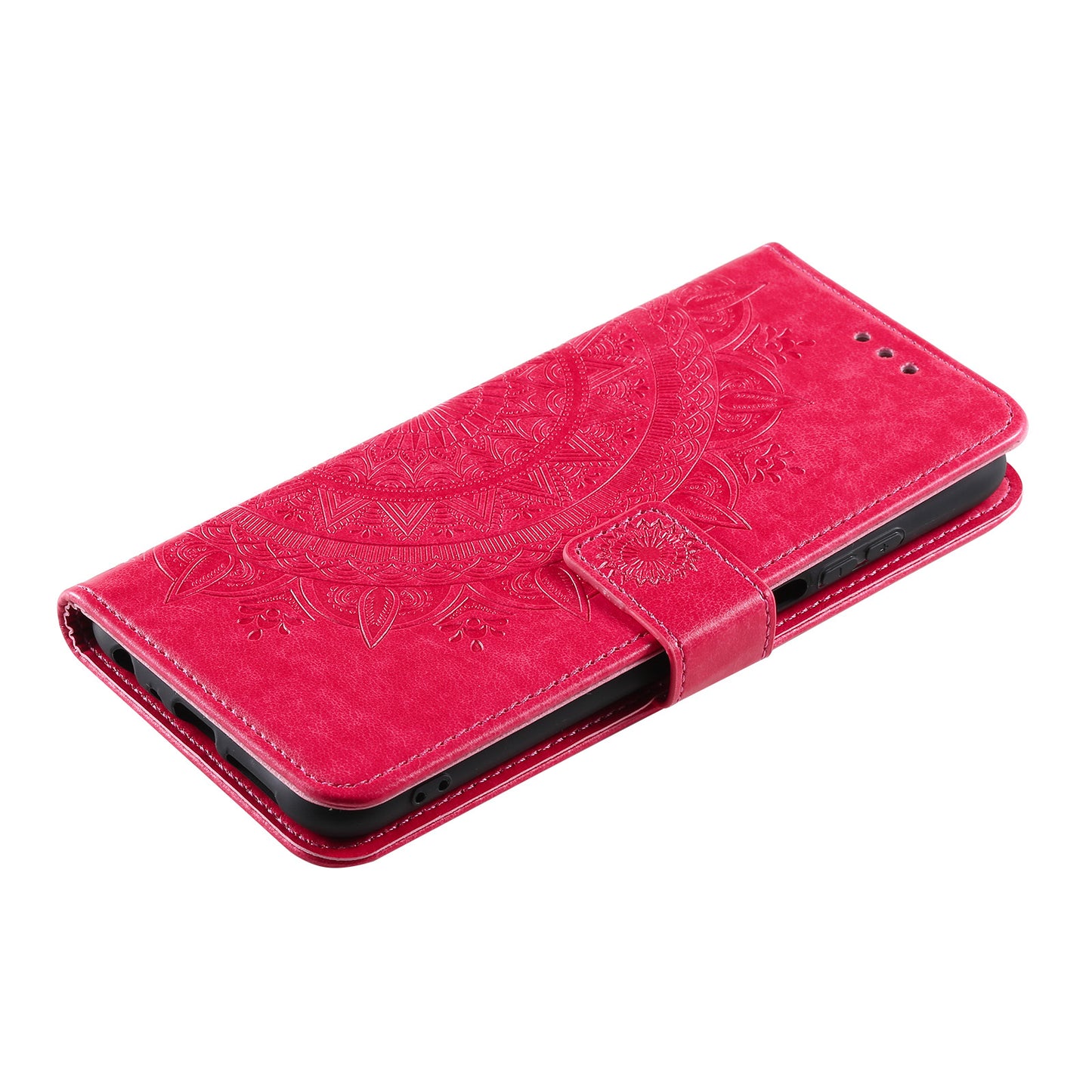 Imprinted Mandala Totem Pattern PU Leather Wallet Cover Case with Strap for Nokia X20