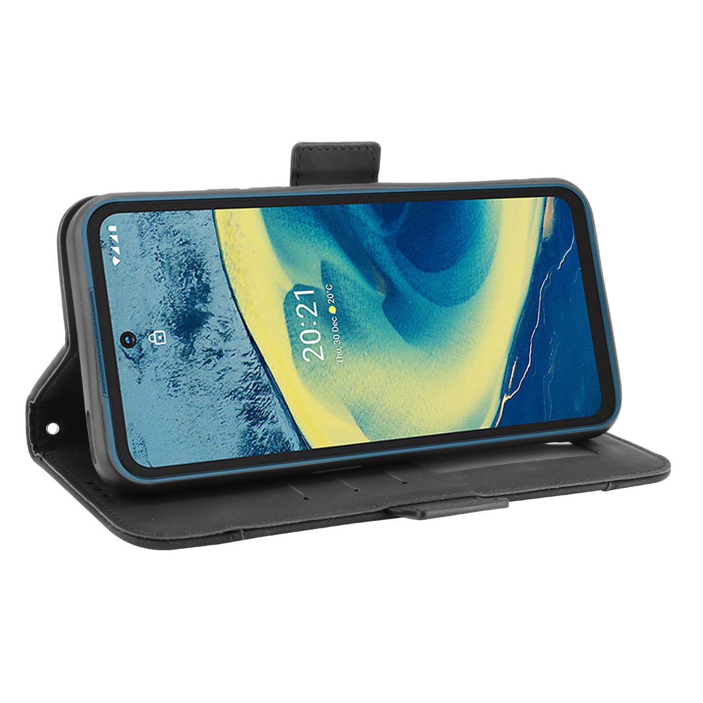 Full Protection Multi Card Holder Design Leather Phone Stand Case Cover Protector for Nokia XR20