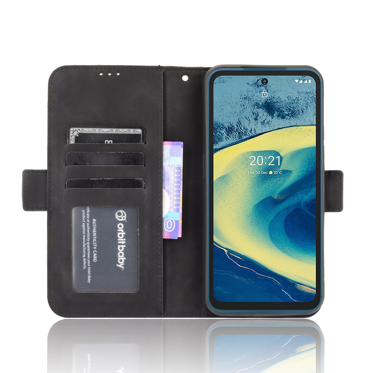 Full Protection Multi Card Holder Design Leather Phone Stand Case Cover Protector for Nokia XR20
