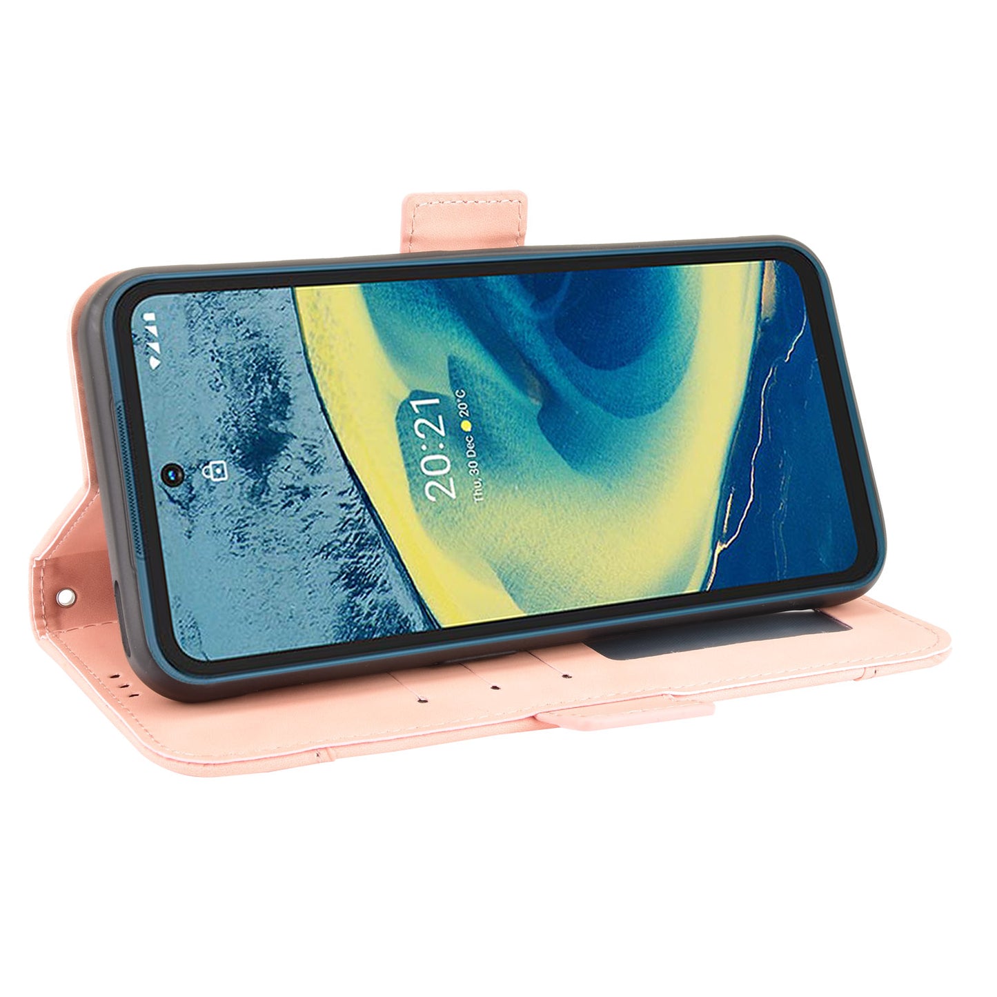Full Protection Multi Card Holder Design Leather Phone Stand Case Cover Protector for Nokia XR20