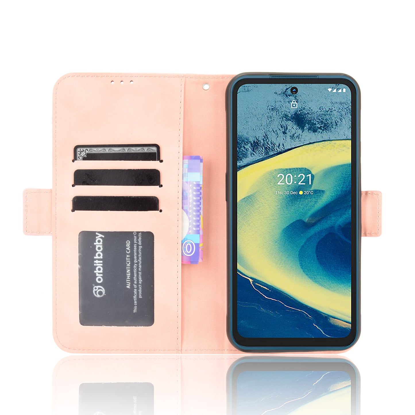 Full Protection Multi Card Holder Design Leather Phone Stand Case Cover Protector for Nokia XR20